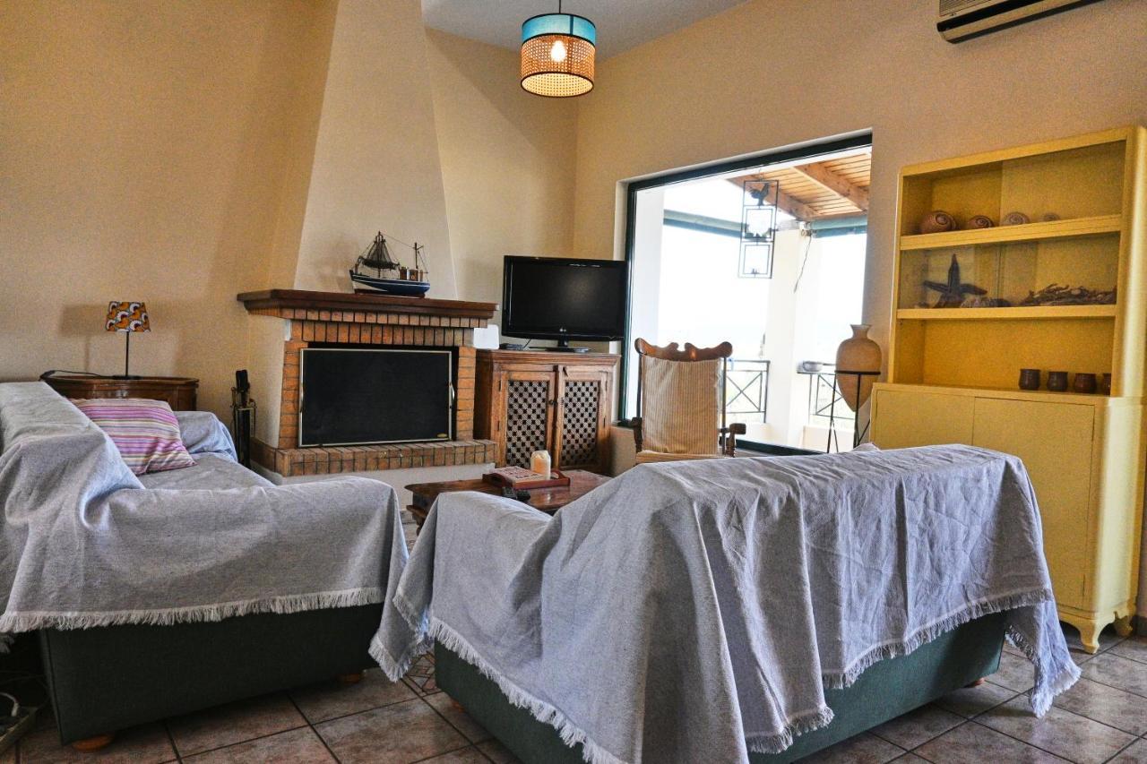 Pavlos' Cottage With Beach View Korfos Ngoại thất bức ảnh